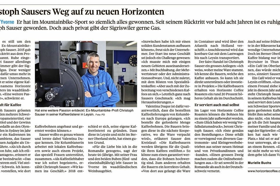 Article in the Berner Oberländer newspaper